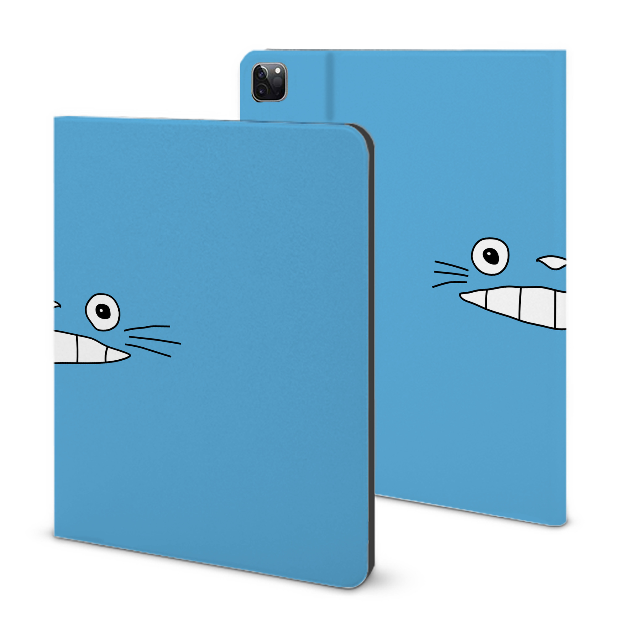 （画像用） となりのトトロ 草壁メイ 草壁サツキ My Neighbor Totoro Satsuki Kusakabe Mei Kusakabe IPad ケース ブック型 PUレザー TPU 耐衝撃 軽量 薄型 ペン収納なし 全面保護 IPad 各モデル対応